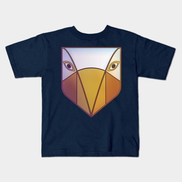 Tribal bird mask Kids T-Shirt by TIERRAdesigner